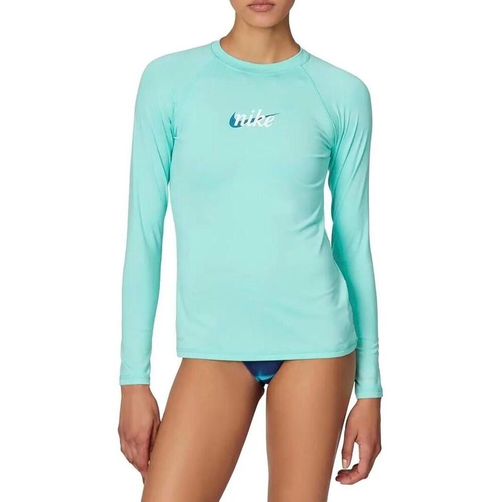 Nike Women's Blue and Green Swimsuit-one-piece